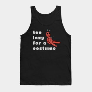 Too Lazy Halloween Costume VooDoo Doll Funny Spooky Lame Easy Tank Top